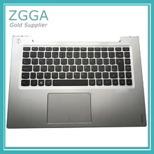 Подлинный для lenovo IdeaPad U430 U430P Упор для рук крышка Великобритании Клавиатура верхний чехол с подсветкой W/тачпад Серебряный