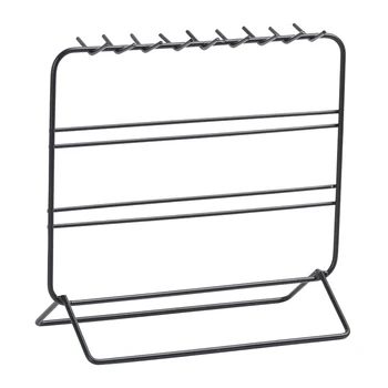 

Home Necklace Earrings Bedroom Shop Wrought Iron Decoration Showcase Free Standing Display Stand Organizer Desk Jewelry Rack