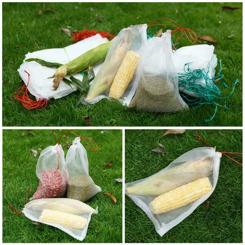5 шт многоразовые сетчатые мешки для хранения для фруктов, овощей, продуктов PI669