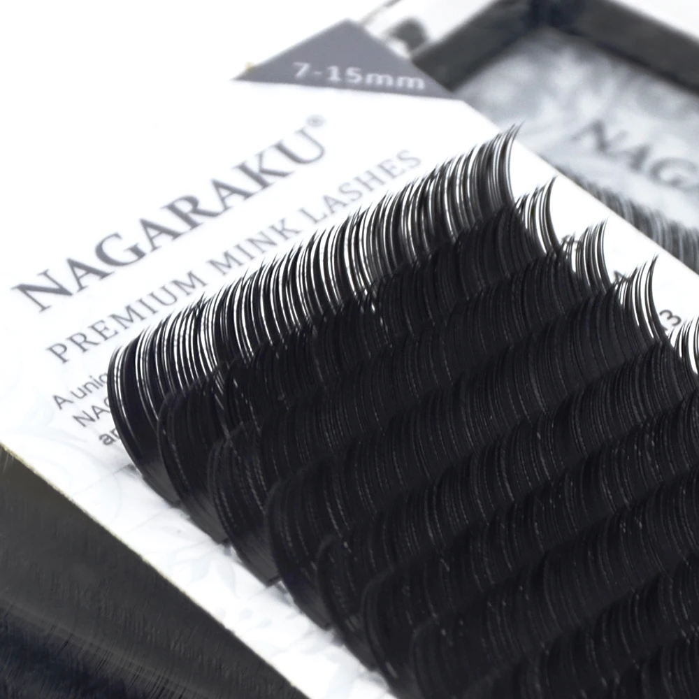 NAGARAKU Микс Ресницы для Наращивания Макияж Микс 7mm-15mm Индивидуальные Ресницы 16 линий штук Мягкие Натуральные Ресницы Высококачественные Натуральные Норки