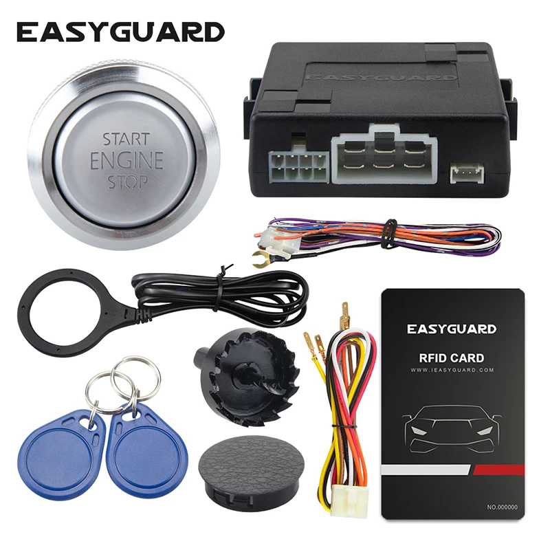 Easyguard высокое качество RFID Автомобильная сигнализация с кнопкой пуска и