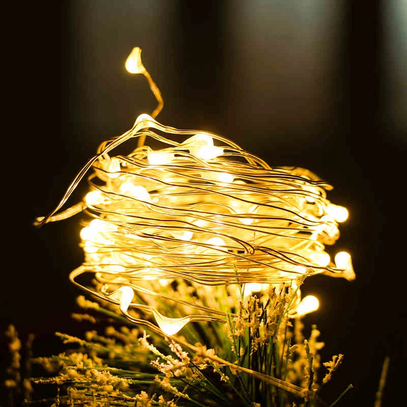 

YINUO LIGHT 1M 2M Copper Wire LED String lights Holiday Lighting Waterproof Fairy Garland Light for Christmas Wedding Decoration