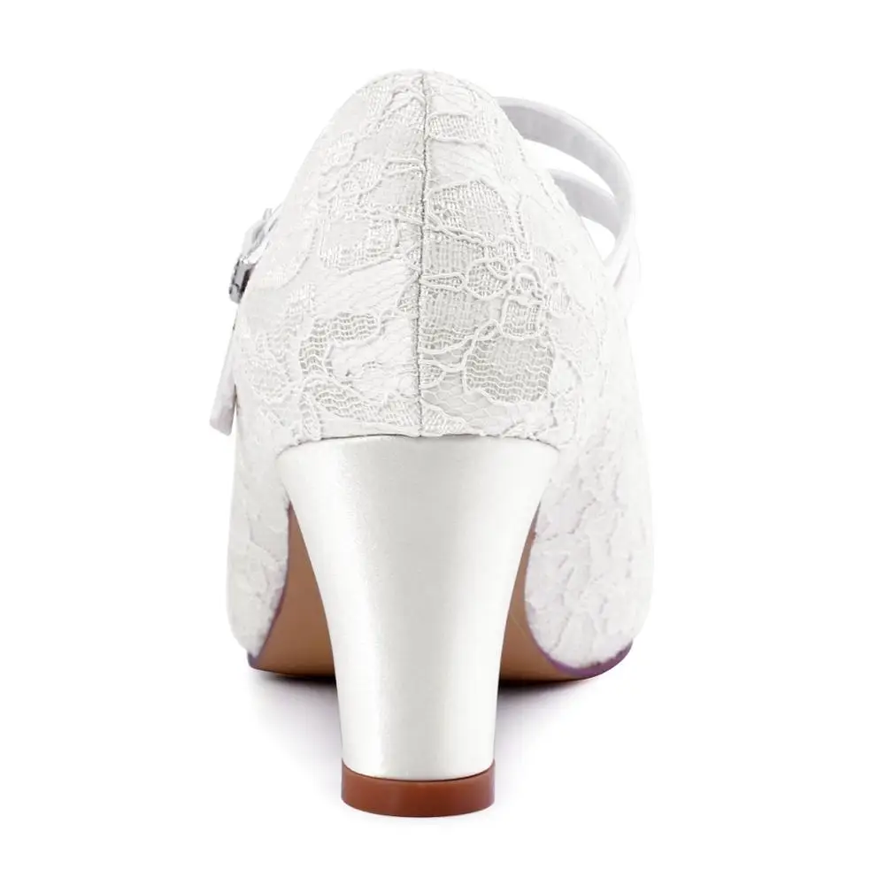 Свадебная обувь белого цвета и цвета слоновой кости; свадебные туфли Mary Jane на квадратном каблуке; женские вечерние туфли-лодочки на высоком каблуке для невесты; Цвет фиолетовый, черный; HC1708