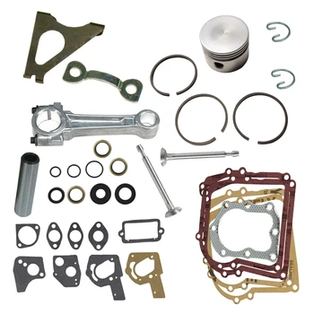 

5hp Engines Overhaul Kit Gasket Set Standard Piston Ring Connecting Rod Gaskets Seals Valves fit for B&S Briggs and Stratton