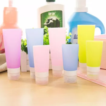 

1pc 38ml 80ml Portable Silicone Refillable Bottle Empty Travel Packing Press For Lotion Shampoo Cosmetic Squeeze Containers