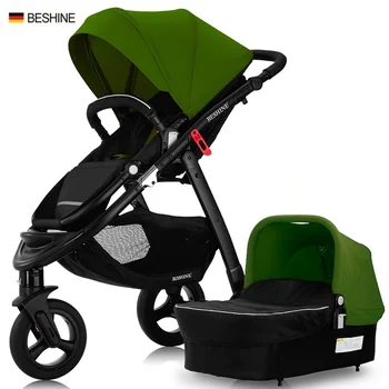 

Luxury 3 in 1 Baby Stroller Real High Landscape Folding Portable Smart Frame Stroller Newborn Infant Baby Trolley Baby Carriage