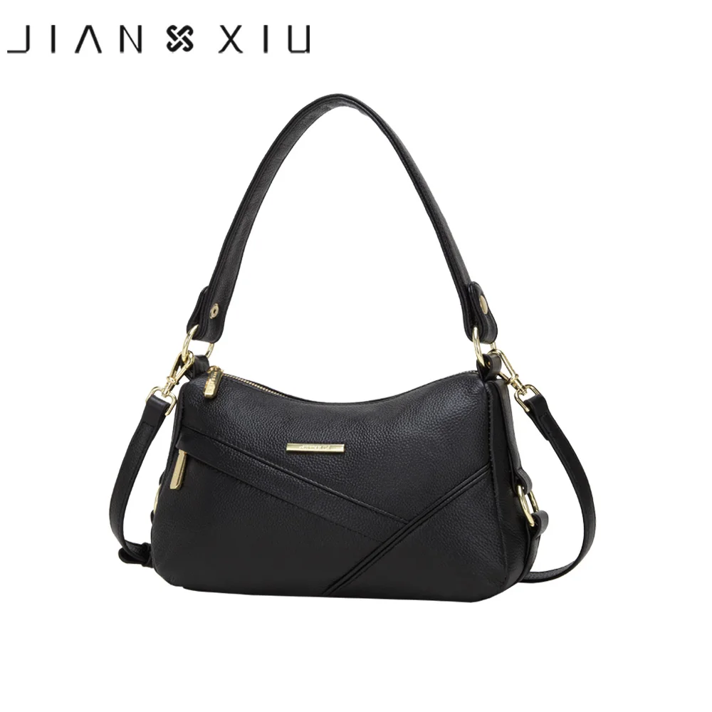 

JIANXIU Brand Genuine Leather Luxury Handbags Women Designer Messenger Bags 2019 New Litchi Texture Shoulder Crossbody Bag Purse