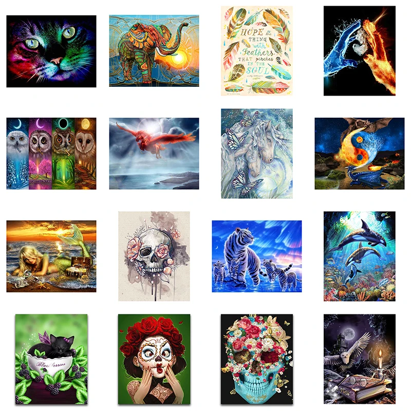 Full Square Diamond painting Cross stitch Fairy Round mosaic Comic beauty 5D DIY embroidery Cartoon animal | Дом и сад