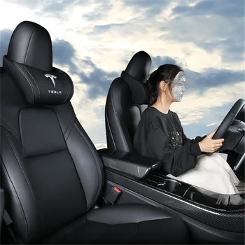 

1X Front Seat Neck Pillow For Tesla Model 3 Model X Model S Lumbar Protect Cushion Back Support Pillow Car Accessories