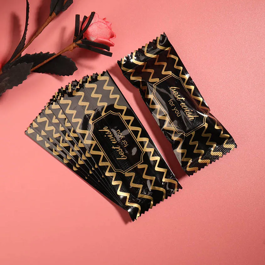 100 шт./лот крутая черная Золотая волна Декор белая матовая нуга подарочная