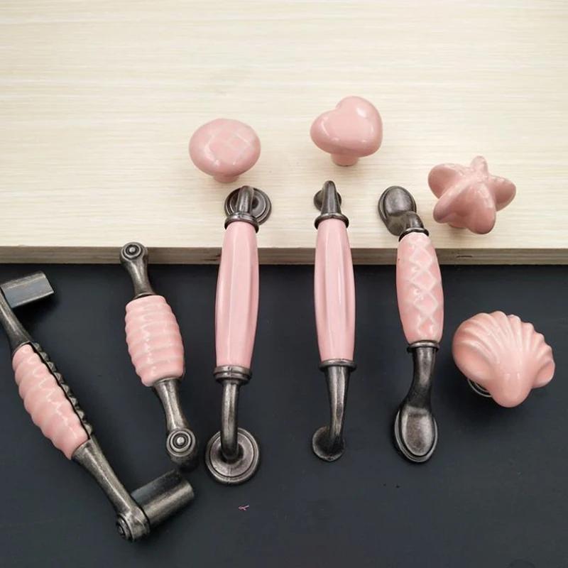 Mediterranean Style Pink 76MM 96MM 128MM Garden European Pink Ceramic Handle Girl Bedroom Handle ALXY Door Handle Couleur : Starfish Porcelain Drawer Door Handle Mediterranean Style Pink 76MM 96MM 128MM Garden European Pink Ceramic Handle Girl Bedroom Handle ALXY Door Handle Couleur : Starfish Porcelain Drawer Door Handle