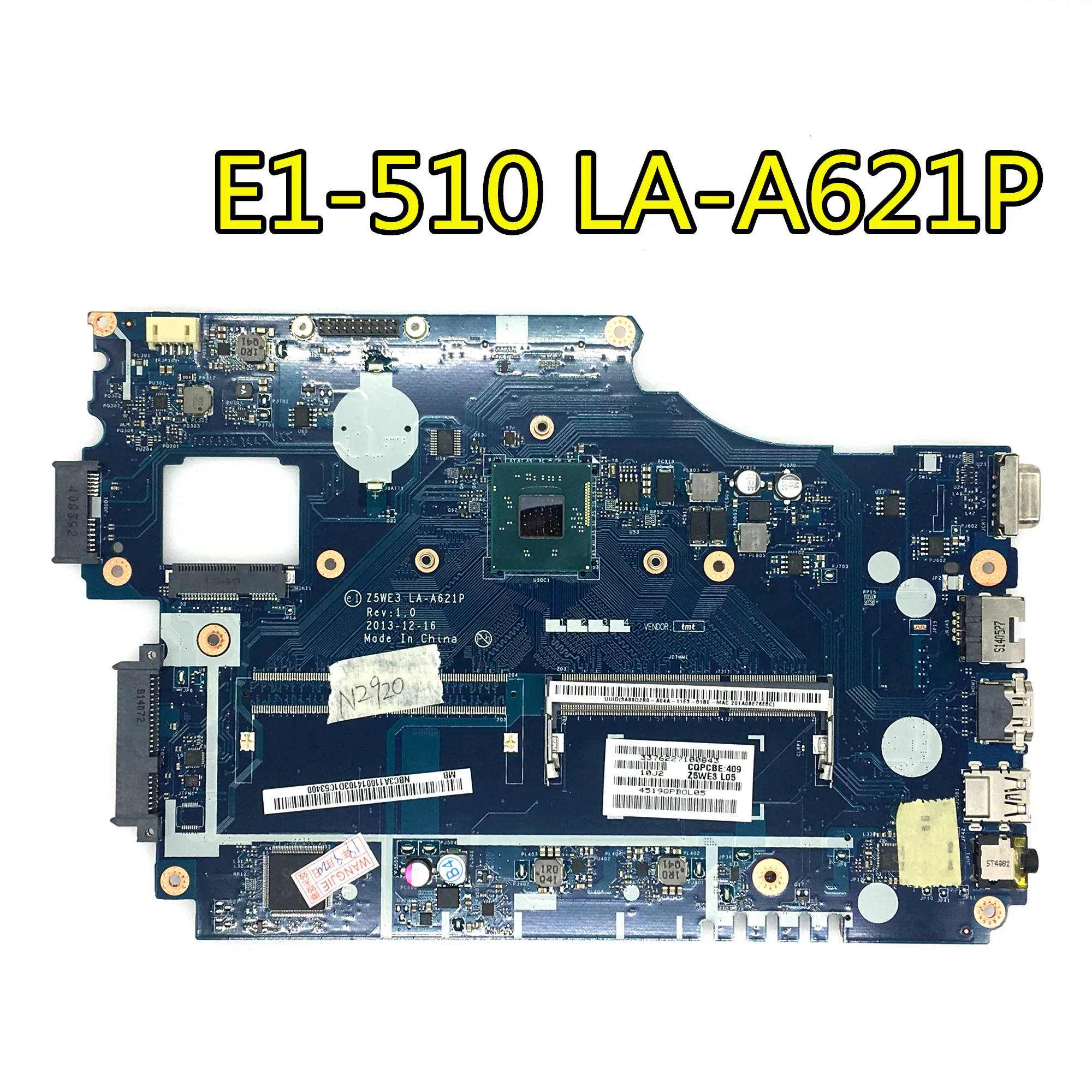 5WE3 LA-A621P материнская плата для acer aspire E1-510 E1-510-2500 Материнская плата ноутбука Тестовая работа
