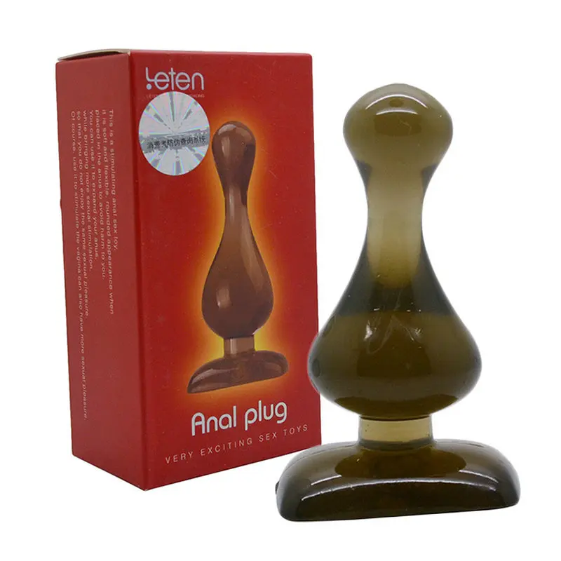 Leten Jelly Smooth Touch G-Spot Soft Anal Toys Butt Plug Insert for Beginners ( Primary ) Unisex Sex Adult Products |