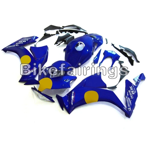 ABS пластик Полный обтекатели для Honda CBR1000RR 2012 2013 CBR 1000 RR впрыска мотоциклетный кузов-глянцевый синий желтый