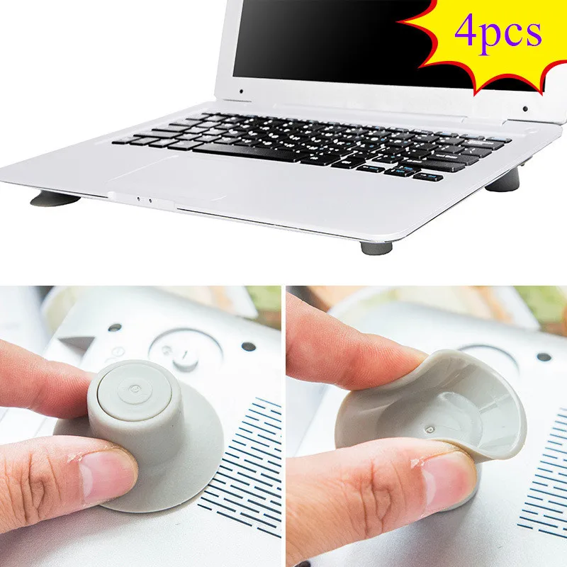 

4pc Notebook Heat Reduction Pad Desk fixed Suction Leg Cooling Feet Cooler Stand Holder for Laptop Bracket Office Accessories