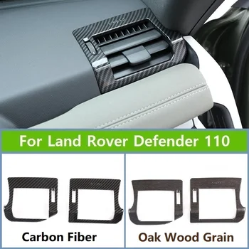 

NEW!!! Carbon Fiber Oak ABS AC Front Air Outlet Frame Decoration Stickers For Land Rover Defender 110 130 2020 Car Accessories
