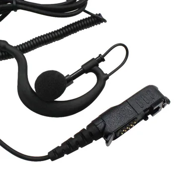

Ear Hook Earpiece Headset Black PU For Motorola Xir P6600 P6620 XPR3300