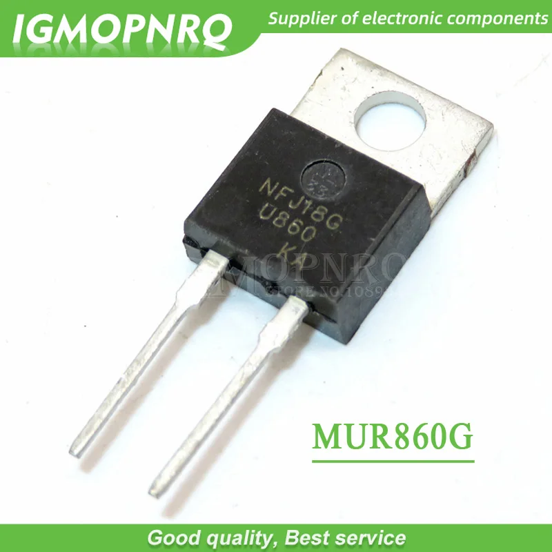 10 шт. MUR860 U860 MUR860G TO 220 8A/600V Ультратонкий диод восстановления новый оригинал|diode 8a|diode