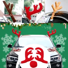 Игрушечные окна, олени, рога, вечерние, рождественские украшения для дома, Navidad, для рождественской вечеринки, Забавный автомобильный Декор