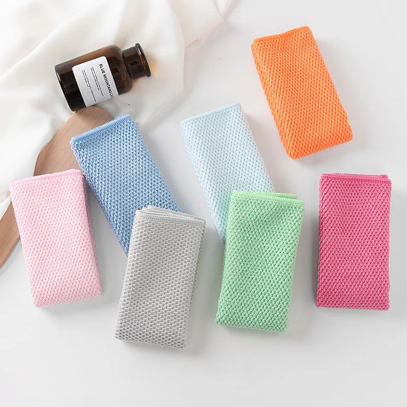 10pcs Colour mixture SINSNAN 5 шт. суперабсорбирующее полотенце из микрофибры для мытья окон ткань для кухонной посуды многоцелевая тряпка для уборки дома - Цвет: 10pcs Colour mixture