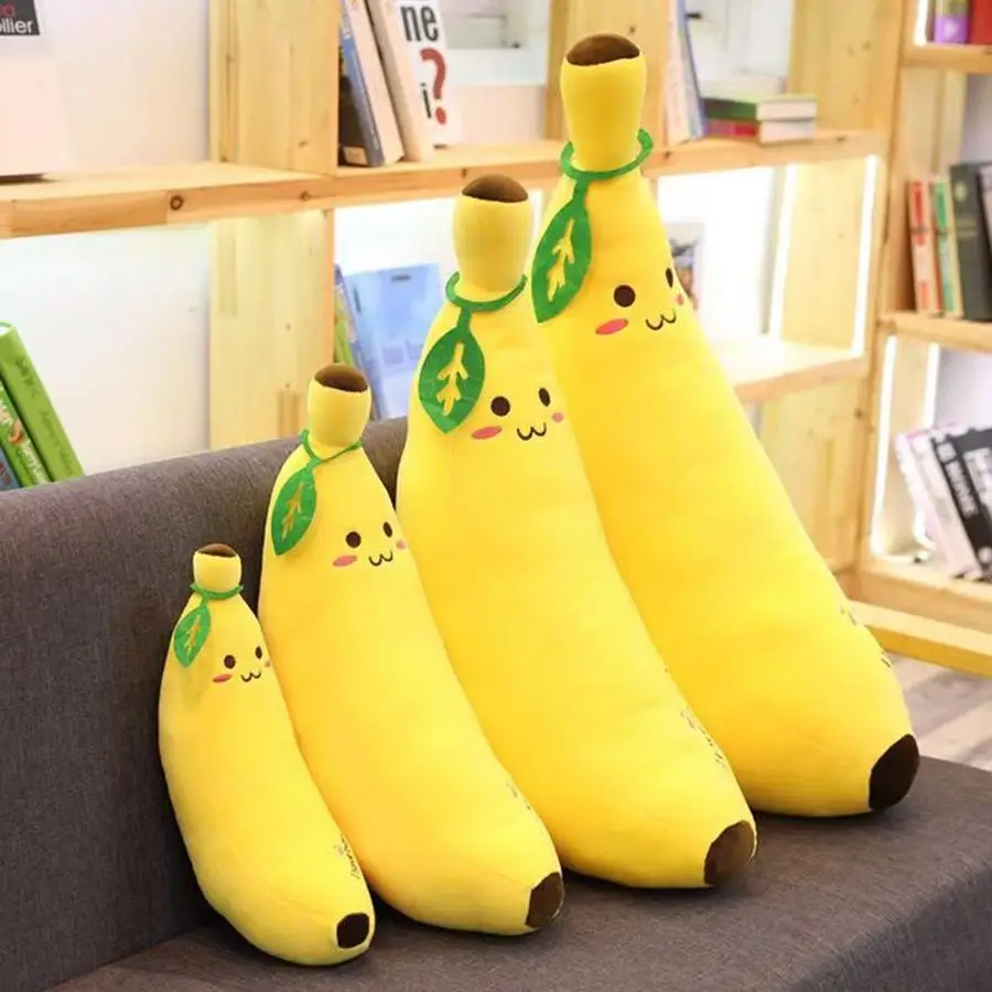 Плюшевый банан набитые подушки супер мягкие обнимающие игрушки фруктовый дизайн украшения подарки