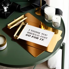 В скандинавском стиле, Золотая нержавеющая сталь, папка для меню, папка для документов, A4/B5/A5, зажим для доски, для студентов, канцелярские принадлежности, жесткая доска для письма