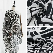 Хлопчатобумажная шелковая ткань, тканая набивная ткань для женского платья и шарфа, тонкая ткань 50*114 см/шт W31