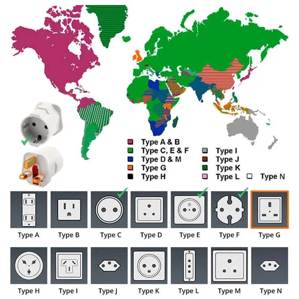 OcioDual адаптер вилка Европейский ЕС Schuko Великобритания Универсальный ток белая сеть ЕС C/E/F 2 Pin английский G 3 Pin
