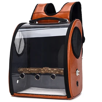 

Bird Carrier with Perch Parrot Travel Lightweight Bird Cage Backpack Space Capsule Bubble Bags