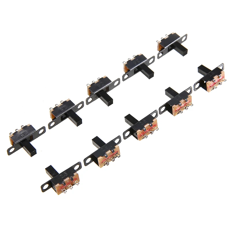 

10pcs Mayitr Black SPDT Switch Micro Toggle Switch ON-Off Miniature Slide Switches For DIY Small Power Electronic Projects