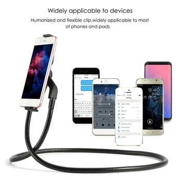 

Universal Lazy Mobile Phone Gooseneck Stand Holder Stents Flexible Bed Desk Table Clip Bracket for Phone Flexible Holder Arm