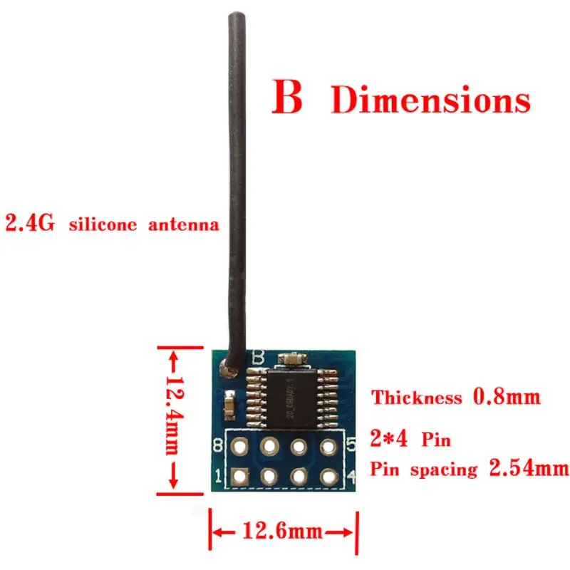 2,4G беспроводной приемопередатчик модуль анти-помех и низкое энергопотребление 3,3 V для модели самолета игрушки