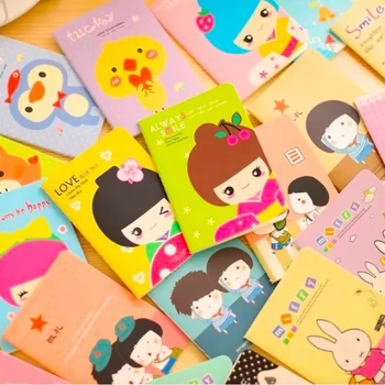

4pcs/ lot Mini Lovely Cartoon Universe Notebook Notepad Diary Writing Paper Memorandum School Supplies Student KID Gift