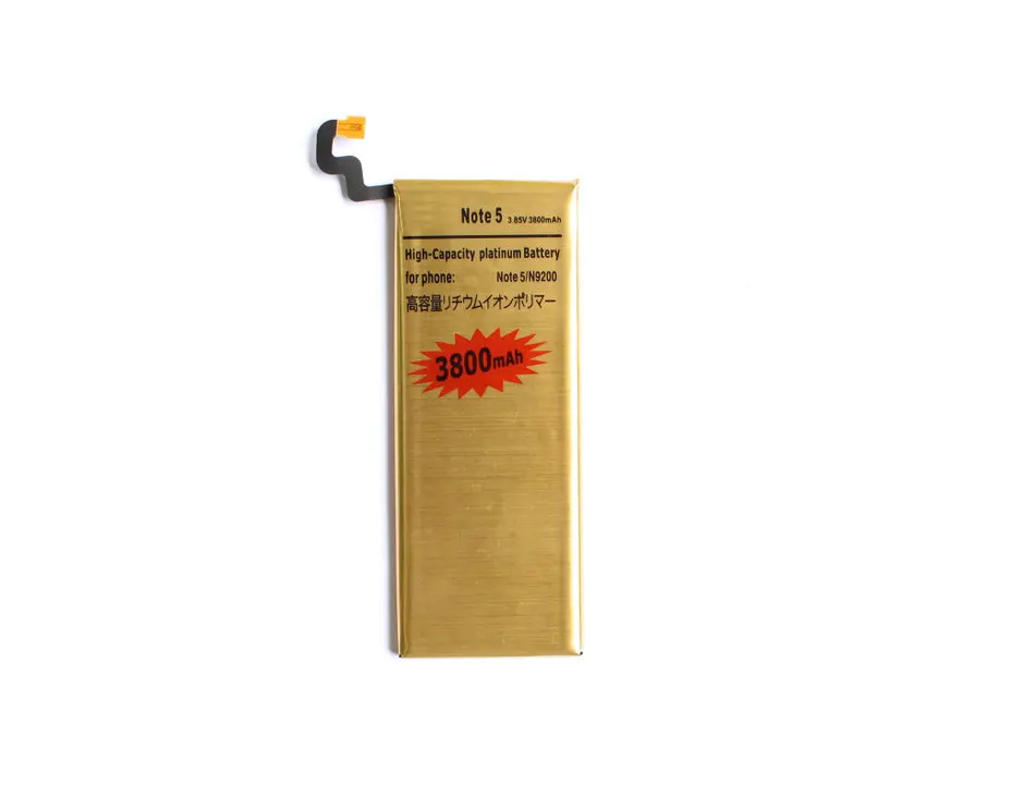 10 шт./лот EB-BN920ABE 3800mAh Золотой Батарея для телефона Samsung Galaxy Note 5 N9200 Примечание N920 N920A