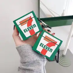 Симпатичные 7 Eleven классические наушники зарядный чехол для AirPods 1 2 беспроводные наушники для bluetooth-гарнитуры Мягкий силиконовый чехол-рукав