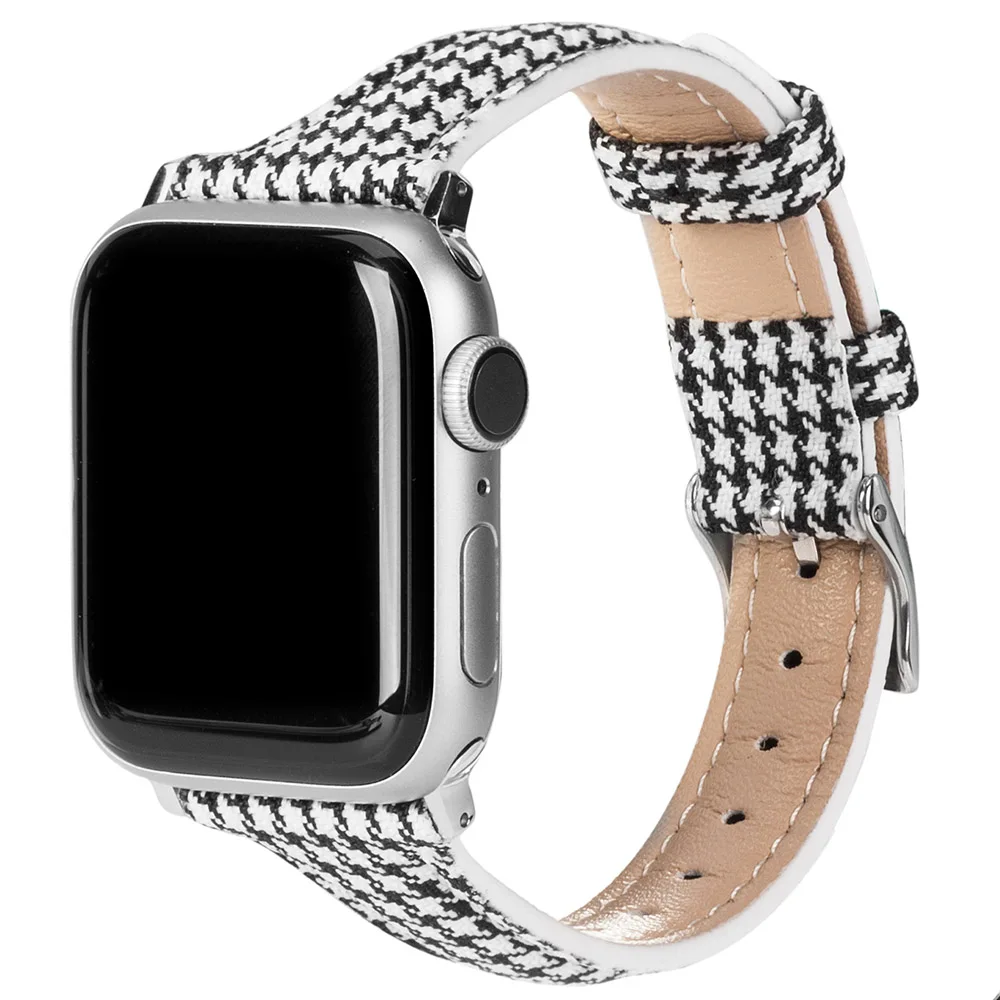 Холщовый ремешок Wearlizer для iWatch Apple Watch, женский, мужской ремешок 38 мм, 40 мм, 42 мм, 44 мм, серия 5, 4, 3, 2, 1, ремешок на запястье, браслет