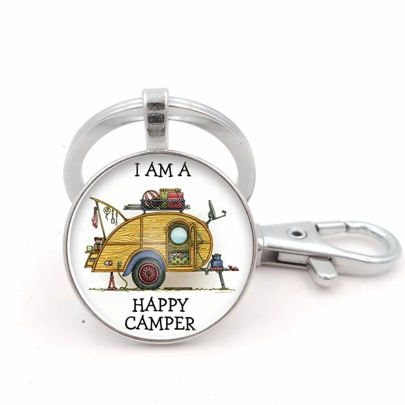 Caravan Keyrings assorted colours and styles of caravan