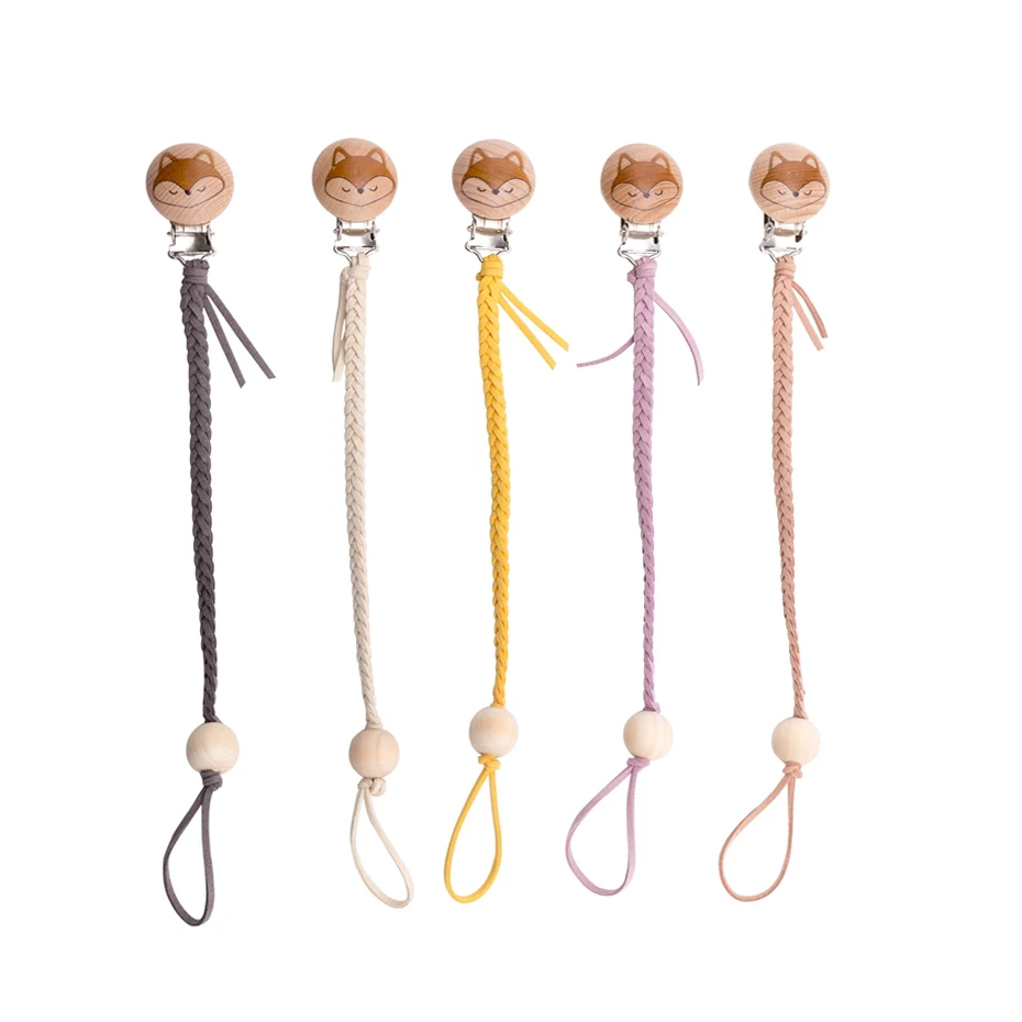 Деревянный Прорезыватель плетеные соски цепи деревянные бусины Выгравированные