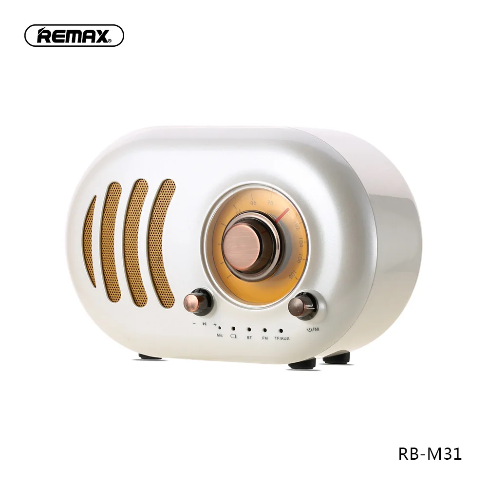 CreativeGift динамик ретро Bluetooth динамик TF карта FM functionLovely Настольный портативный аудио беспроводной динамик - Цвет: Белый
