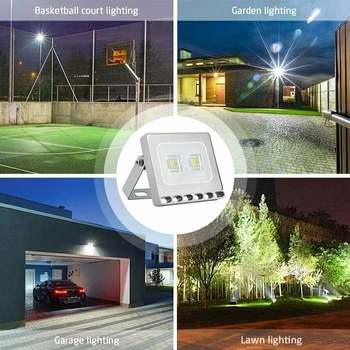 

NEW 10W 20W 30W 50W 100W 150W Smart Floodlight Slim 110V LED Floodlight SMD Outdoor Waterproof IP65 Security Lamp