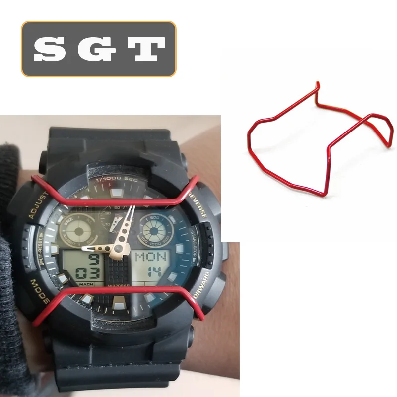 Красный бампер для часов GA100/GA110/GA120/GD100/GD110/GD120 аксессуары из нержавеющей стали