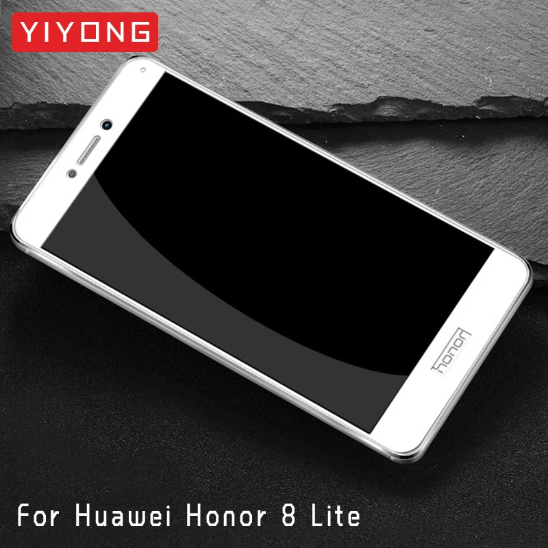 YIYONG 5D полное покрытие для клеевого экрана стекло Huawei Honor 8 Lite закаленное защита Flim