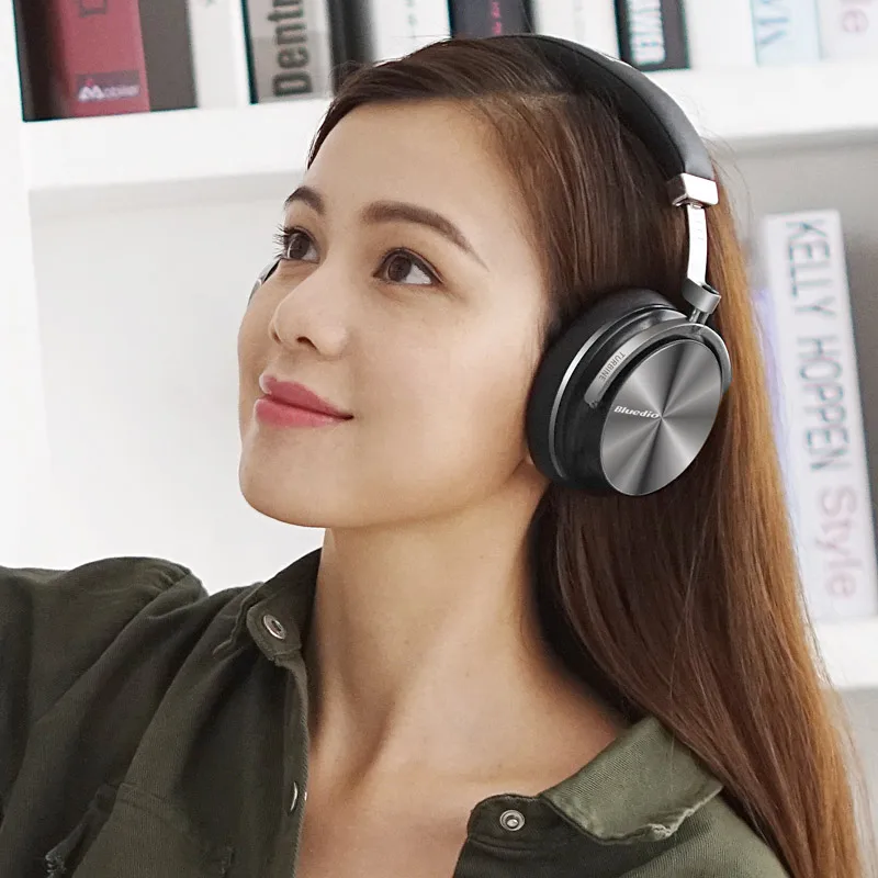 Оригинальные Bluedio T4 Bluetooth Беспроводные наушники с микрофоном ANC активное