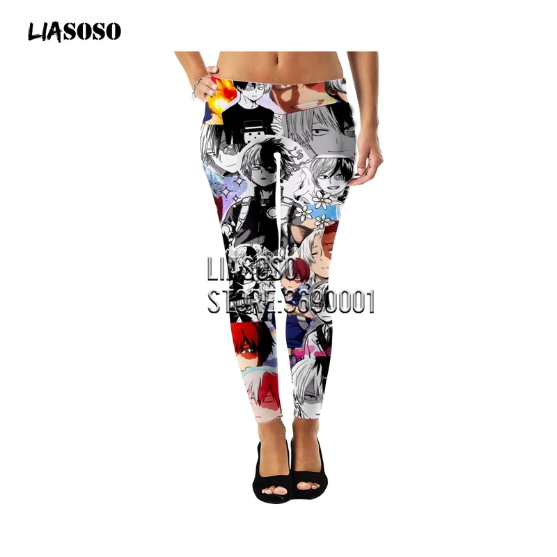 Liasoso 3d Print Women Girl Ladies Todoroki Shouto Bakugo Katsuki Faces Legging Anime Leggings Sexy Ankle Gothic Pants X2779 Leggings Aliexpress