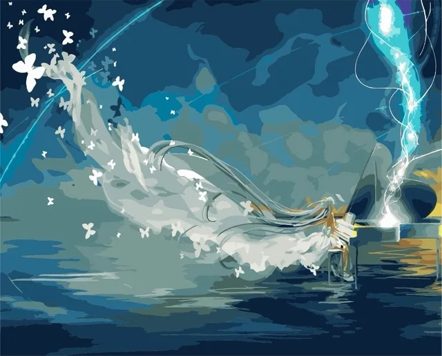 Paintings Number Landscapes Anime - Paint Numbers Canvas