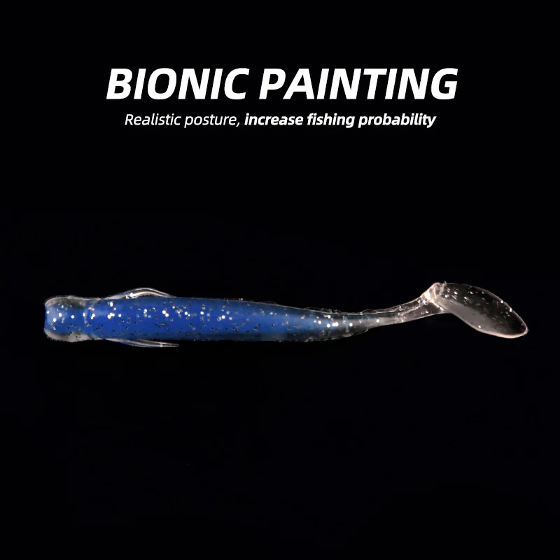 ARDEA soft fishing lure 85mm 2.5g soft T tail Worm Silicone isca Pesca Plastic wobbler fishing lure