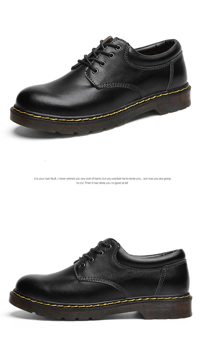 High Quality Genuine Leather Men Shoes Spring Work Safety Casual Shoes Fashion Flats Oxfords Loafers Moccasins Big Size 38-47
