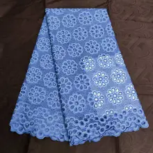 5 ярдов швейцарская кружевная ткань последние с крупным бисером вышивка африканские хлопчатобумажные ткани швейцарская вуаль кружева популярный Дубай Стиль