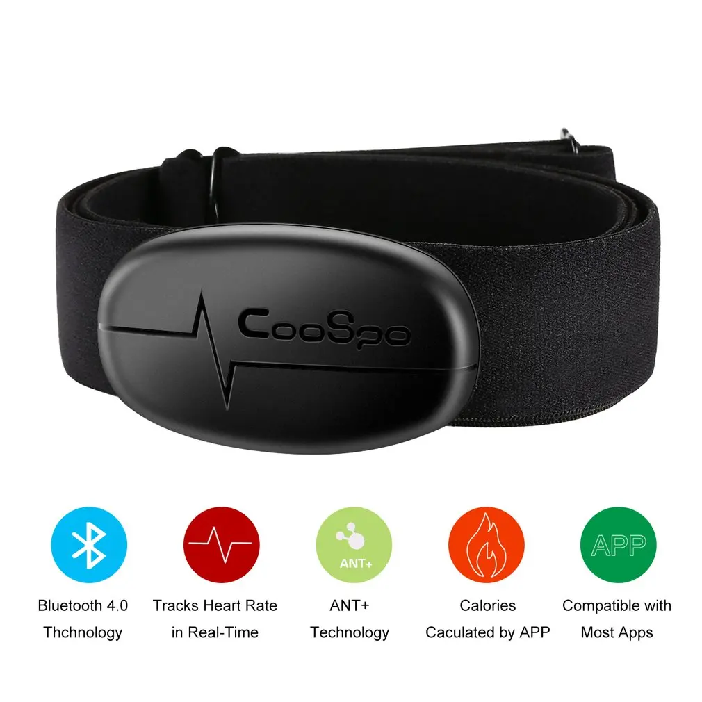 

Chest Strap Belt Real Time Heart Rate Monitor Sensor Wireless ANT Technology Smart Outdoor Fitness Equipment