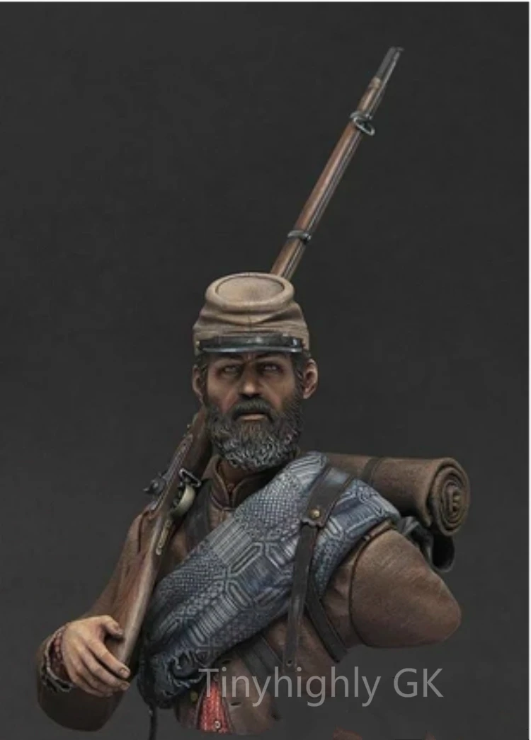 Каучуковая Фигурка Набор 1/10 Southerner Civil War Warrior бюст Неокрашенный гараж Смола модель комплект
